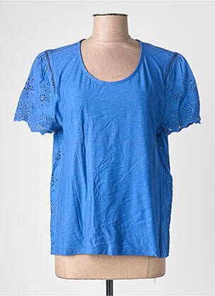 Tricou elasticitate mâneci scurte albastru POMODORO femeie