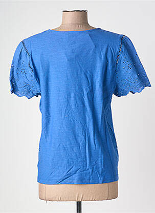 Tricou elasticitate mâneci scurte albastru POMODORO femeie