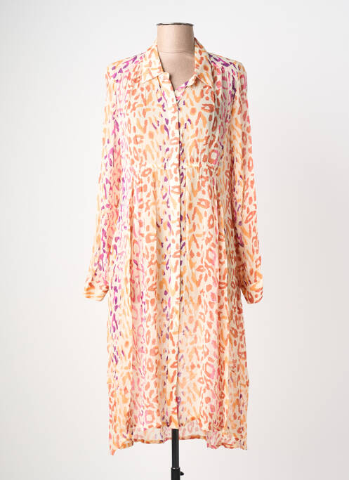 Rochie midi croială fluidă mâneci lungi bej POMODORO femme