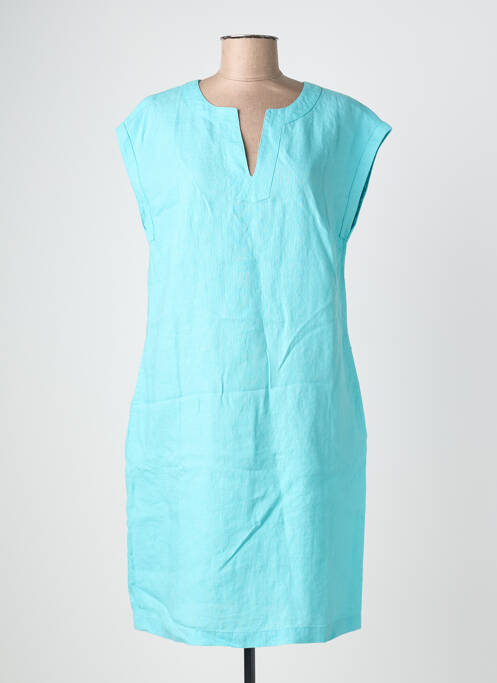 Rochie midi țesătură crep fără mâneci albastru POMODORO femme
