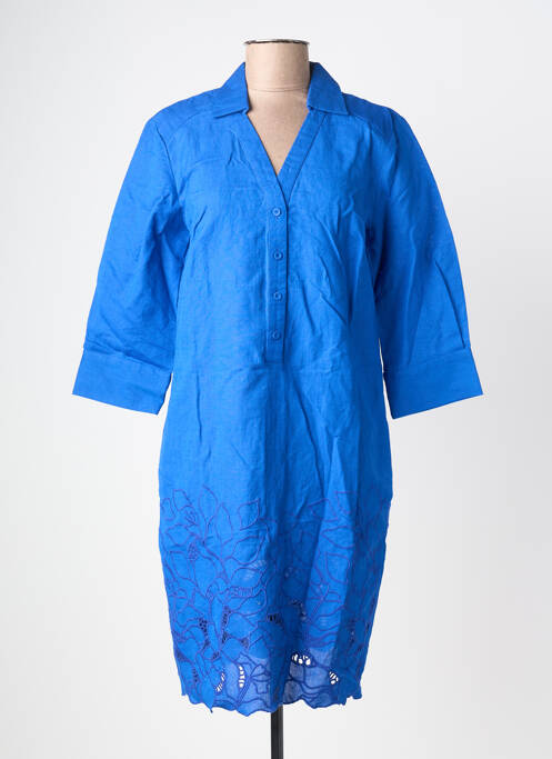 Rochie midi mâneci 3/4 mâneci 3/4 albastru POMODORO femme