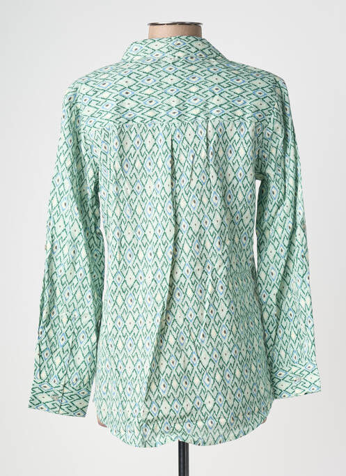 Cămașă croială cambrată mâneci lungi verde POMODORO femme