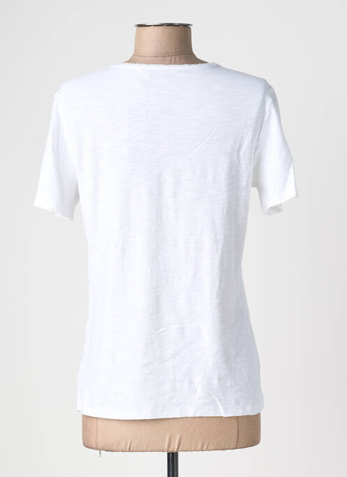 Tricou elasticitate mâneci scurte alb POMODORO femme