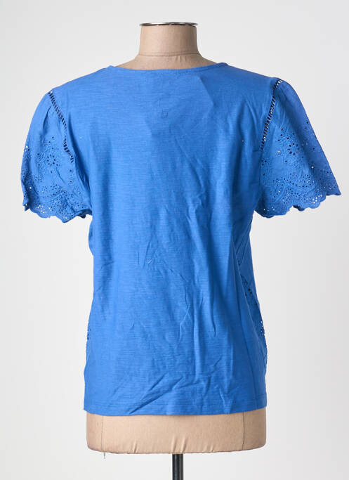 Tricou elasticitate mâneci scurte albastru POMODORO femme