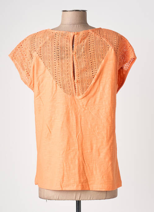 Tricou guler în v mâneci scurte portocaliu POMODORO femme