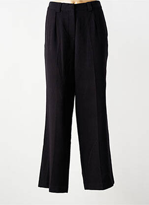 Pantalon drept talie cu cleme talie înaltă negru CISO femeie