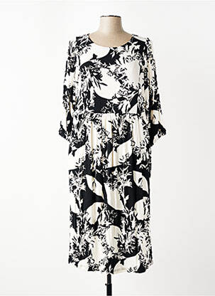 Rochie midi mâneci 3/4 mâneci 3/4 negru CISO femeie