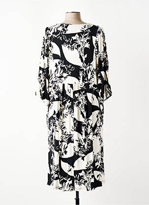 Rochie midi mâneci 3/4 mâneci 3/4 negru CISO femeie