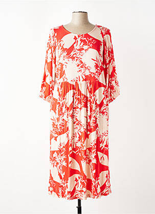Rochie midi mâneci 3/4 mâneci 3/4 roșu CISO femeie