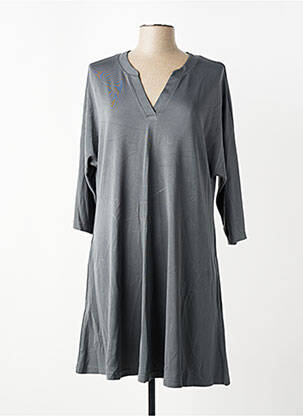 Rochie midi mâneci 3/4 mâneci 3/4 gri CISO femeie
