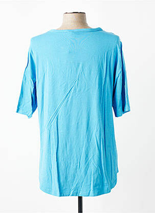 Tricou croială dreaptă mâneci scurte albastru CISO femeie