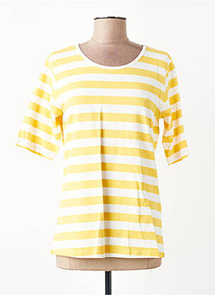Tricou croială dreaptă mâneci scurte galben JENSEN femeie