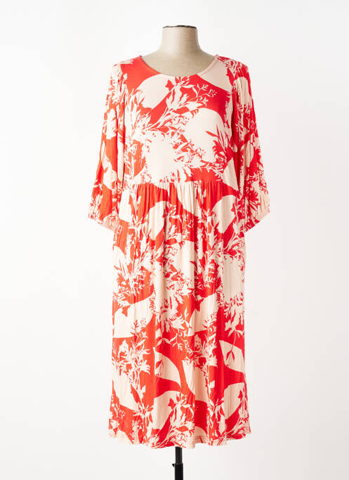 Rochie midi mâneci 3/4 mâneci 3/4 roșu CISO femme