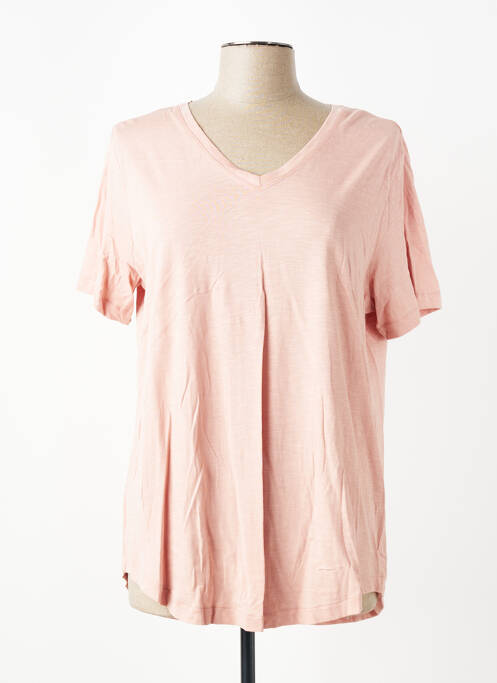 Tricou croială dreaptă mâneci scurte roz CISO femme