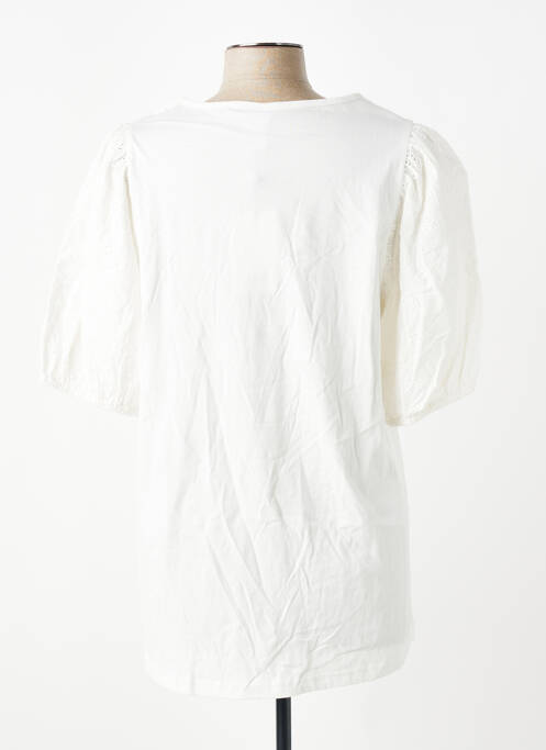 Tricou croială dreaptă mâneci scurte alb CISO femme