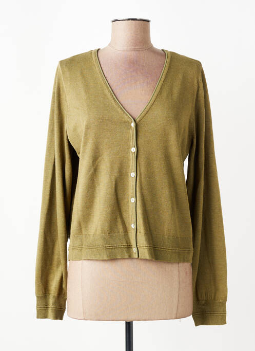 Vestă cu mâneci lungi croială cambrată verde JENSEN femme