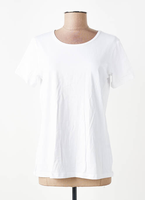 Tricou elasticitate mâneci scurte alb JENSEN femme