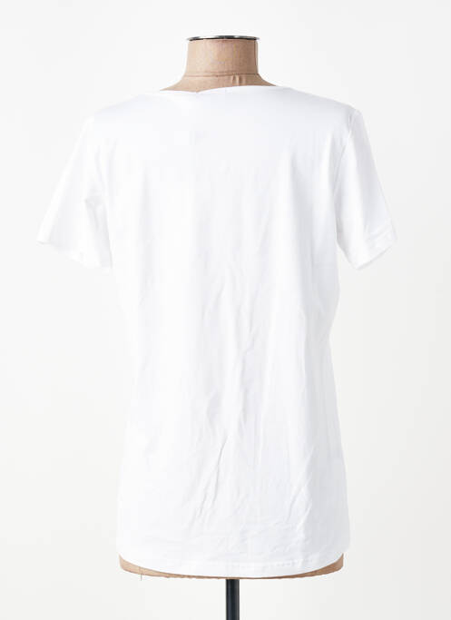 Tricou elasticitate mâneci scurte alb JENSEN femme