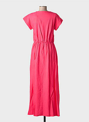 Rochie lungă mâneci scurte mâneci scurte roz C'EST BEAU LA VIE femeie