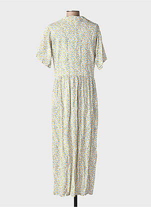 Rochie lungă mâneci scurte mâneci scurte galben COMPAÑIA FANTASTICA femeie