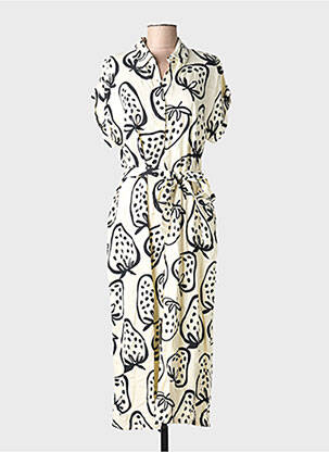 Rochie de maternitate mâneci scurte bej COMPAÑIA FANTASTICA femeie
