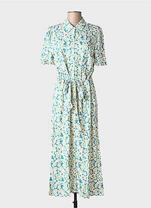 Rochie lungă mâneci scurte mâneci scurte verde COMPAÑIA FANTASTICA femeie