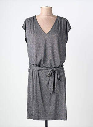 Rochie scurtă mâneci scurte mâneci scurte argintiu DEELUXE femeie