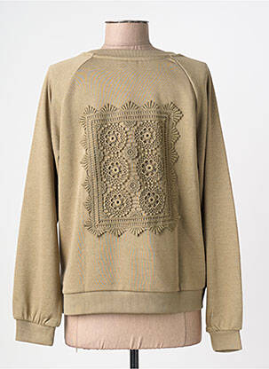 Hanorac broderie mâneci lungi verde VERO MODA femeie