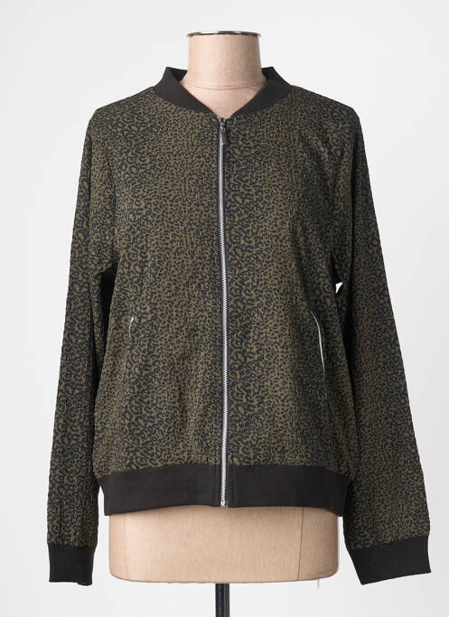 Jachete casual guler rotund verde DEELUXE femme