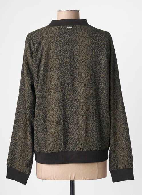 Jachete casual guler rotund verde DEELUXE femme