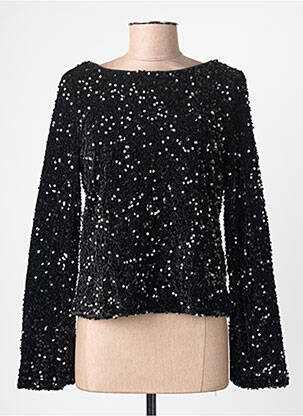 Top elasticitate mâneci lungi negru VERO MODA femeie