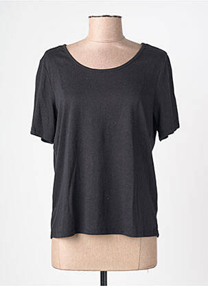 Tricou croială dreaptă mâneci scurte negru PIECES femeie