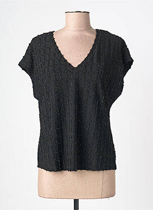 Tricou guler în v mâneci scurte negru VERO MODA femeie