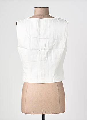 Top guler pătrat fără mâneci alb VERO MODA femeie