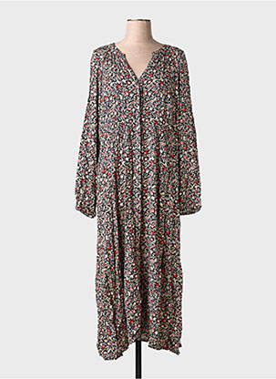 Rochie lungă mâneci lungi mâneci lungi albastru C'EST BEAU LA VIE femeie