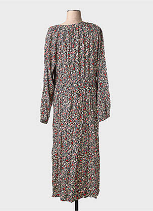 Rochie lungă mâneci lungi mâneci lungi albastru C'EST BEAU LA VIE femeie