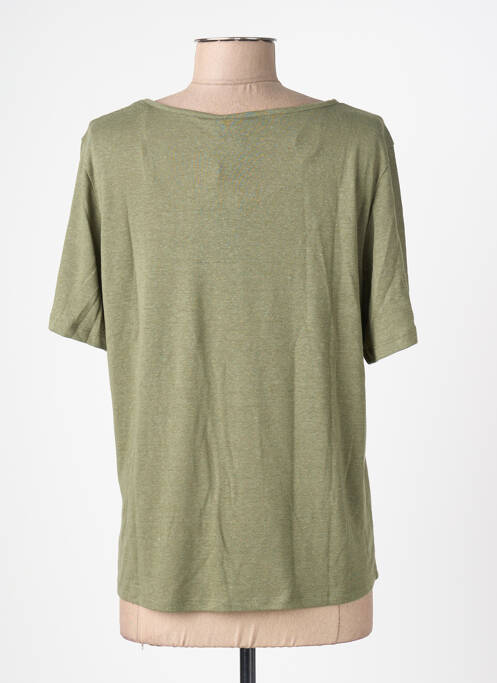 Tricou croială dreaptă mâneci scurte verde PIECES femme
