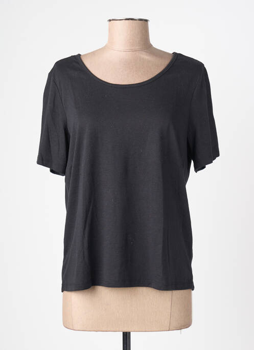 Tricou croială dreaptă mâneci scurte negru PIECES femme