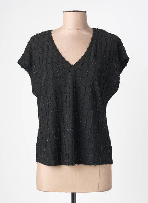 Tricou guler în v mâneci scurte negru VERO MODA femme