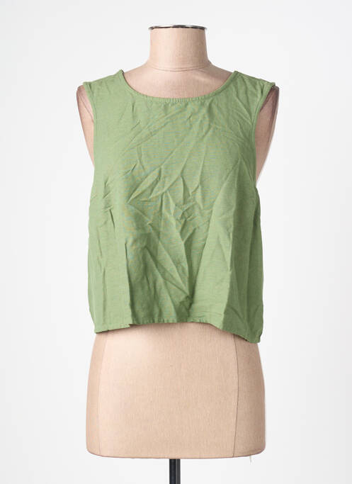 Top croială cambrată fără mâneci verde PIECES femme