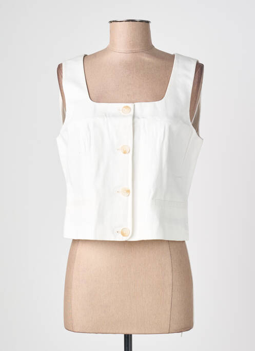 Top guler pătrat fără mâneci alb VERO MODA femme