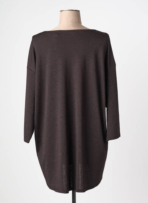Top elasticitate mâneci 3/4 maro VERO MODA femme