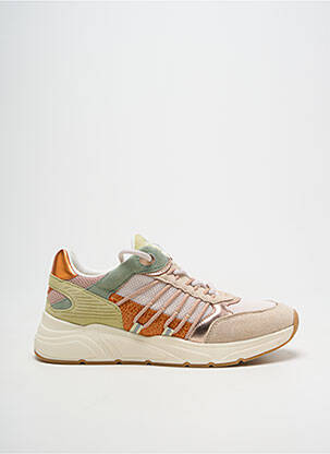 Adidași țesătură satinată toc de 4 la 6 cm verde TAMARIS femeie