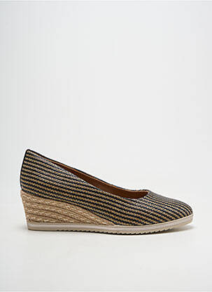Espadrile țesătură satinată toc de 4 la 6 cm negru TAMARIS femeie