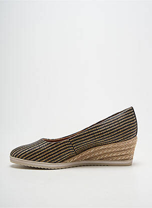 Espadrile țesătură satinată toc de 4 la 6 cm negru TAMARIS femeie