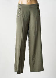 Pantalon drept croială dreaptă verde RUE DES ABBESSES femme