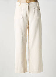Pantalon 7/8 închidere cu fermoar sub clapetă cu nasturi alb PAKO LITTO femme