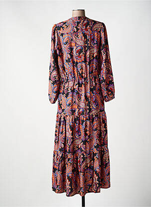 Rochie lungă mâneci lungi mâneci lungi roz RUE DES ABBESSES femeie