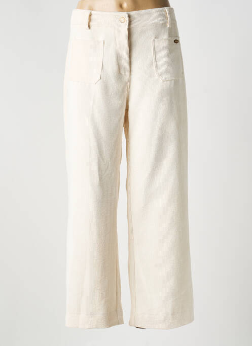Pantalon 7/8 închidere cu fermoar sub clapetă cu nasturi alb PAKO LITTO femme