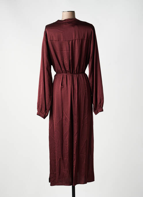 Rochie lungă mâneci lungi mâneci lungi maro PAKO LITTO femme